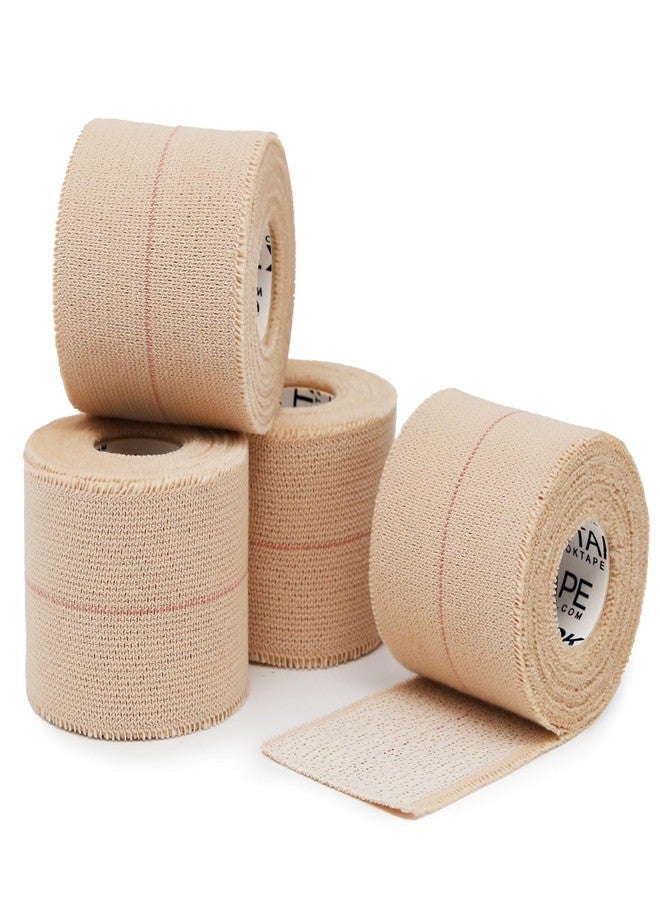OK TAPE Elastic Adhesive Tape Bandage Tape Wrap - 4 Rolls, Flexible Stretch Bandages for Sports Ankle, Knee and Wrist Sprains (Beige,2 Inch Wide) - Image 1